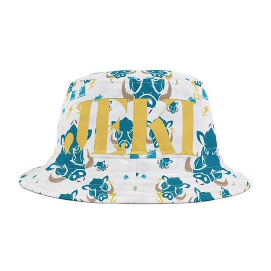 Bucket Hat - Jeki Warthog Print Fabric